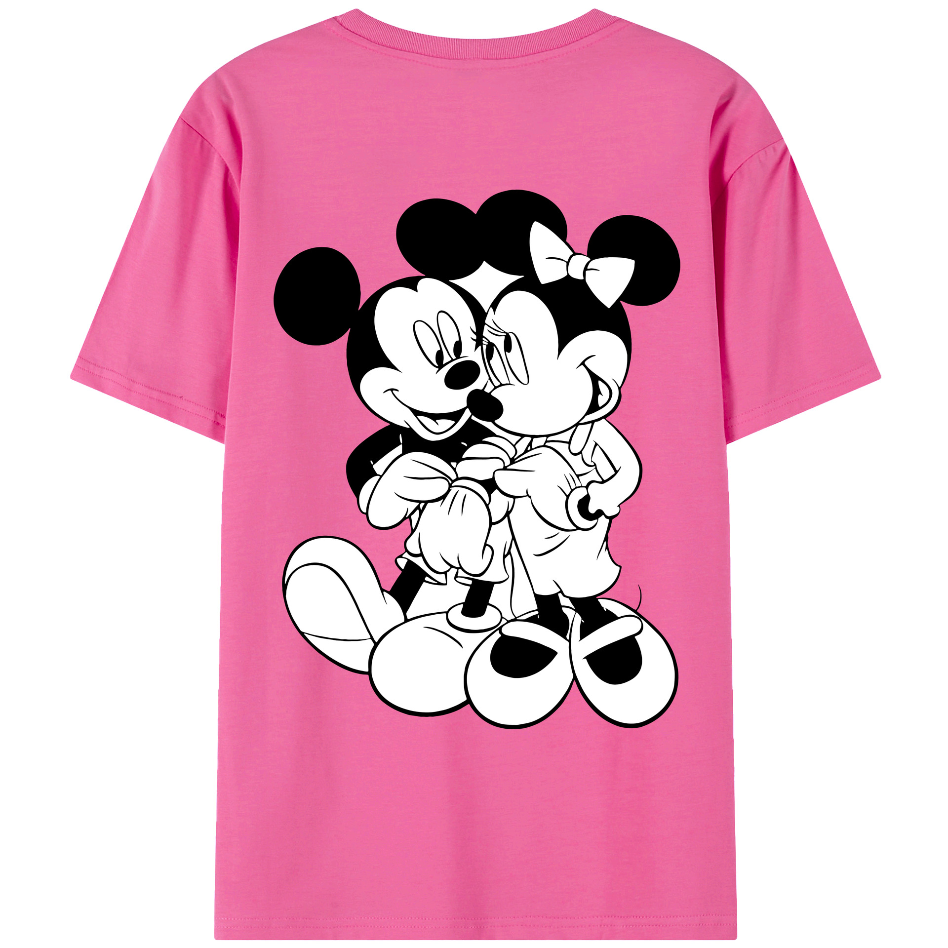 （画像用） ミッキーマウス Mickey Mouse レディース半袖Tシャツ(バックプリント)